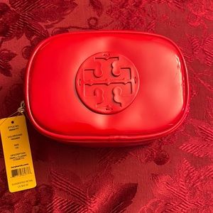 Brand new with tags! Tory Burch travel makeup case red
